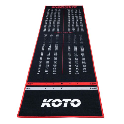 KOTO KOTO Carpet Check Out Rot 285 x 80 cm Dartmatte