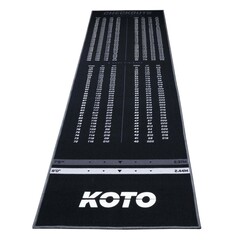 KOTO Carpet Check Out Grau 285 x 80 cm Dartmatte