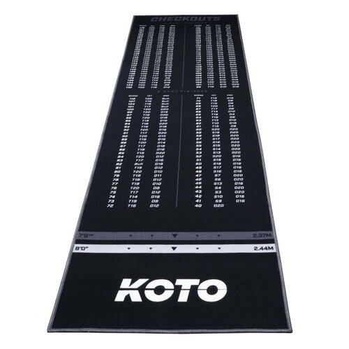 KOTO KOTO Carpet Check Out Grau 285 x 80 cm Dartmatte