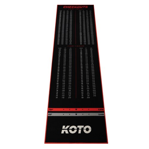 KOTO KOTO Carpet Checkout Rot 285 x 60cm Dartmatte
