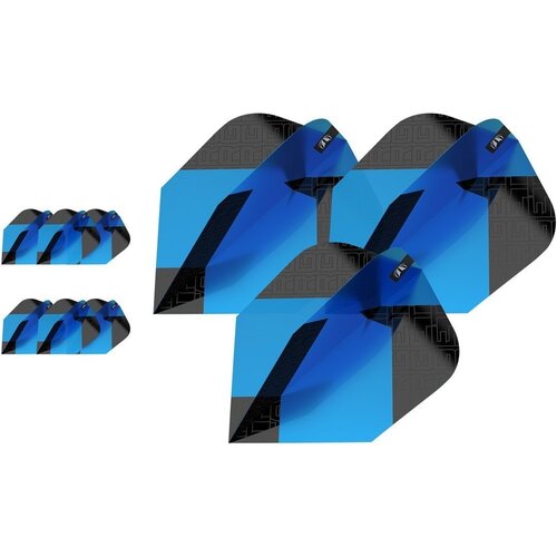 Target Target Tag 3 Set Black Blue NO6 - Dart Flights