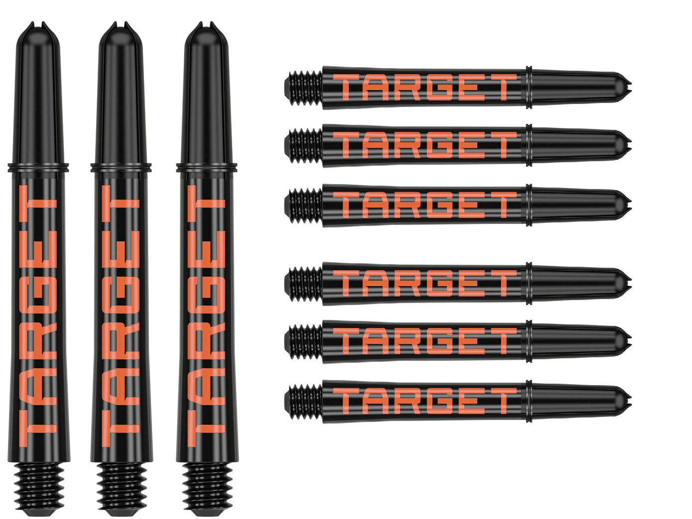 Target Pro Grip Vision Dart Tige Medium Longueur : Env. 48 Mm (clair/orange), 1 Jeu = Lot De 3