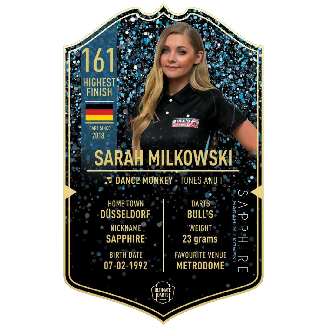Ultimate Darts Card Sarah Milkowski - Dartshopper.de