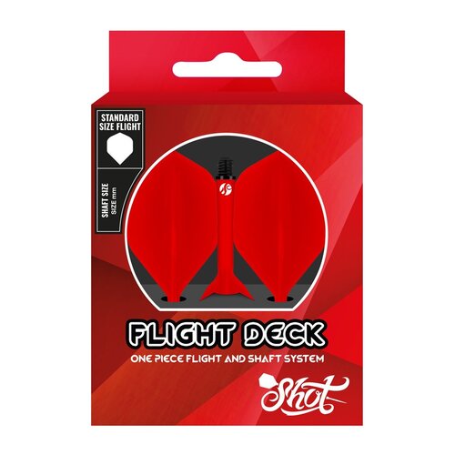 Shot Shot Flight Deck System Red NO2 - Dart Flights