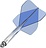 Mission Force 90 Gradient Transparent Blue NO2 - Dart Flights