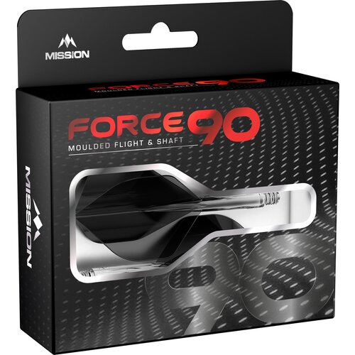 Mission Mission Force 90 Gradient Transparent Black NO2 - Dart Flights