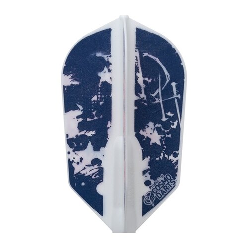 Cosmo Darts Cosmo Darts Fit Flight Dustin Holt White Mix Super Slim - Dart Flights