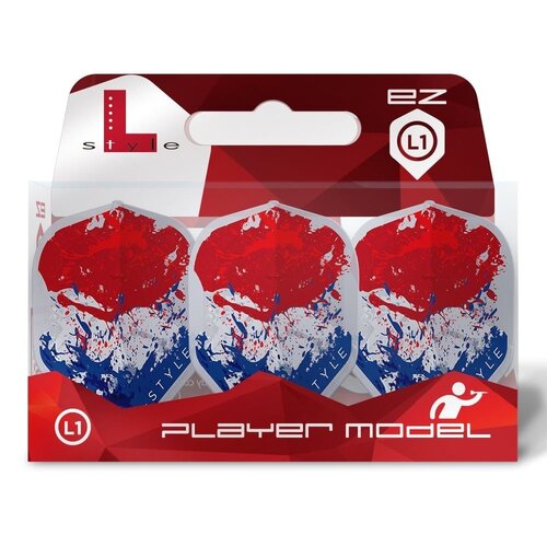 L-Style L-Style L1 EZ Jelle Klaasen V6 Clear White - Dart Flights