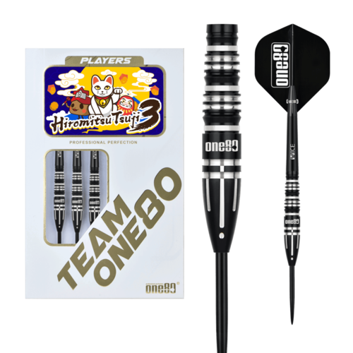 ONE80 ONE80 Hiromitsu Tsuji V3 Black 90% - Steeldarts