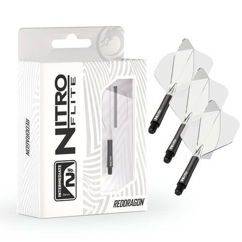 Red Dragon Red Dragon Nitro Flite System Black Clear NO2 - Dart Flights