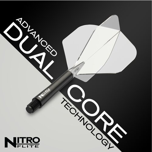Red Dragon Red Dragon Nitro Flite System Black Clear NO2 - Dart Flights