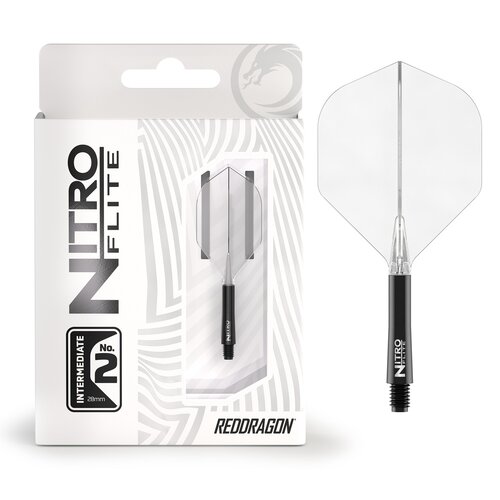 Red Dragon Red Dragon Nitro Flite System Black Clear NO2 - Dart Flights