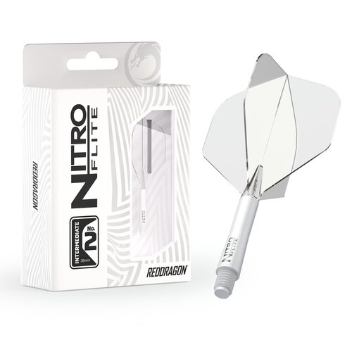 Red Dragon Red Dragon Nitro Flite System White Clear NO2 - Dart Flights