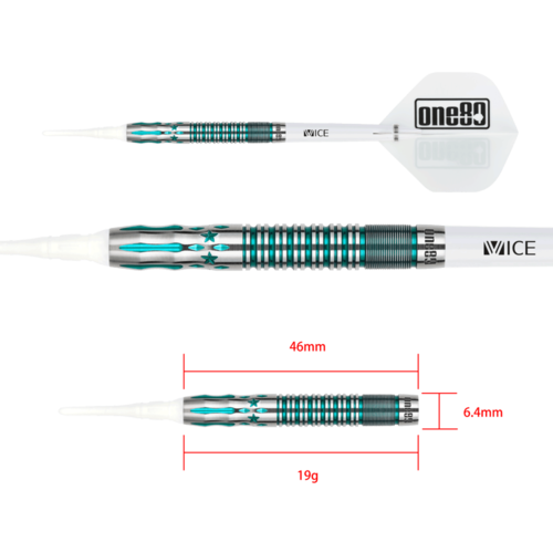 ONE80 ONE80 Yasuko Uehara Blue 90% Softdarts