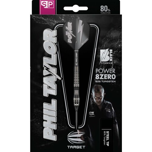 Target Target Phil Taylor Power 8ZERO 4 Black Titanium Swiss Point 80% - Steeldarts