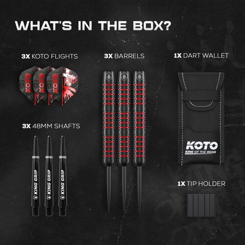KOTO KOTO Dark Knight Red 80% - Steeldarts