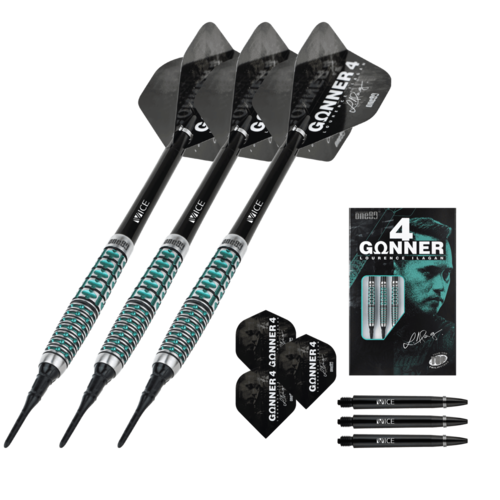 ONE80 ONE80 Gunner 4 Lourence Ilagan Black Jade 90% Softdarts