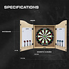 KOTO KOTO Darts Centre - kabinett mit Dartscheibe und 6 Steel Dartpfeile
