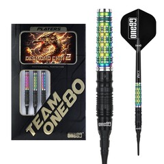 ONE80 Desmond Chin Black Rainbow 90% Softdarts
