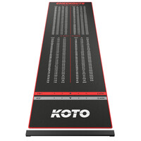 KOTO Carpet Checkout Rot 285 x 80cm + oche Dartmatte
