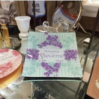 Zeepschaaltje Decoupage Savon Violette Bleu