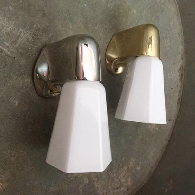 Goede Small bathroom lamp with an opaline shade - MB-34