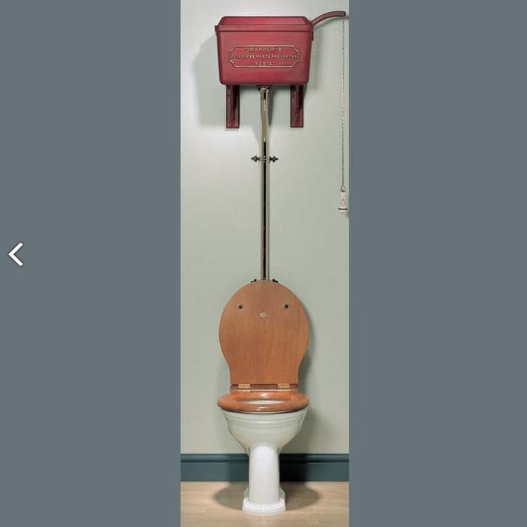 Ter ere van geest Kiwi Toilet met hooghangende stortbak van Thomas Crapper - Affaire d'Eau