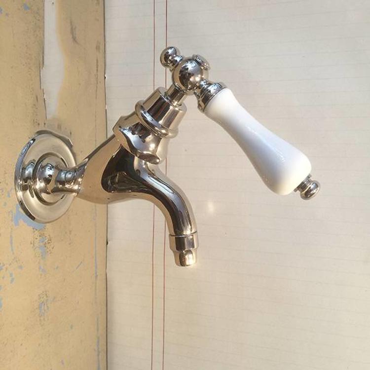 Wall Faucet With Porcelain Handle