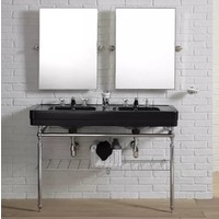 Double washbasin Black on frame