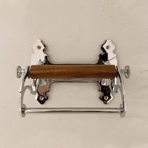 Toilet paper holder Art Nouveau chrome