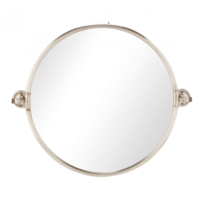 Round pivoting mirror