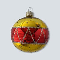 Kerstbal Geel-Rood