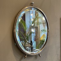 Antique oval make up  mirror Belle Epoque