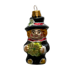 Kerstbal Schoorsteenvegertje met Klavertje