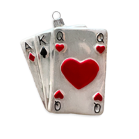 Christmas Decoration Playing Cards Large Blue