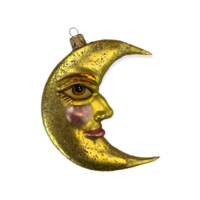 Christmas Decoration Half Moon Yellow