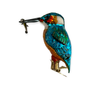 Christmas Decoration Clip Large Kingfisher with Fish