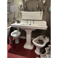 Antique Washbasin Belle Epoque on pedestal