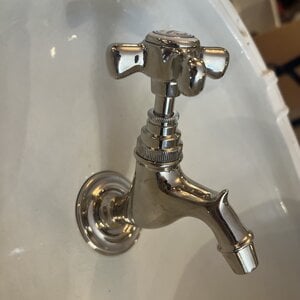 Faucet with Bucket Hook polished nickel