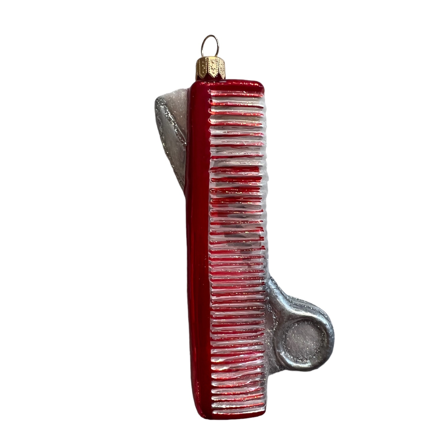 Scissors and Comb Pewter Ornament