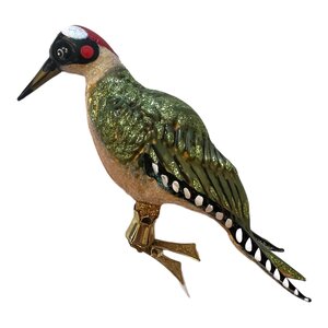 Christmas Decoration Clip Green Woodpecker