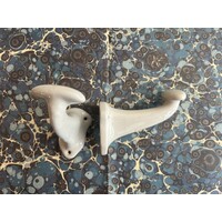 Set antique ceramic hooks