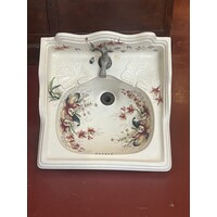 Antique small wash basin Orchidees