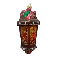 Kerstbal Lantaarn Bruin