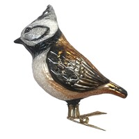 Vogelclip Kuifmees Bruin