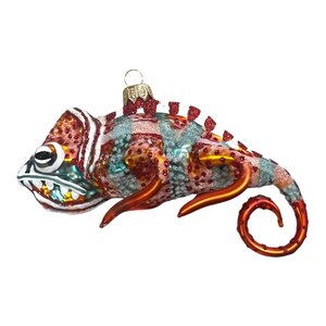 Christmas Decoration Chameleon Orange-Red