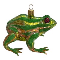 Kerstbal Grote Kikker Glanzend