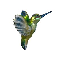 Kerstbal Kolibrie Groen met Blauw