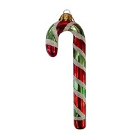Kerstbal Candy Cane Groen-Rood