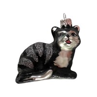 Kerstbal Zwart-Zilver Katje